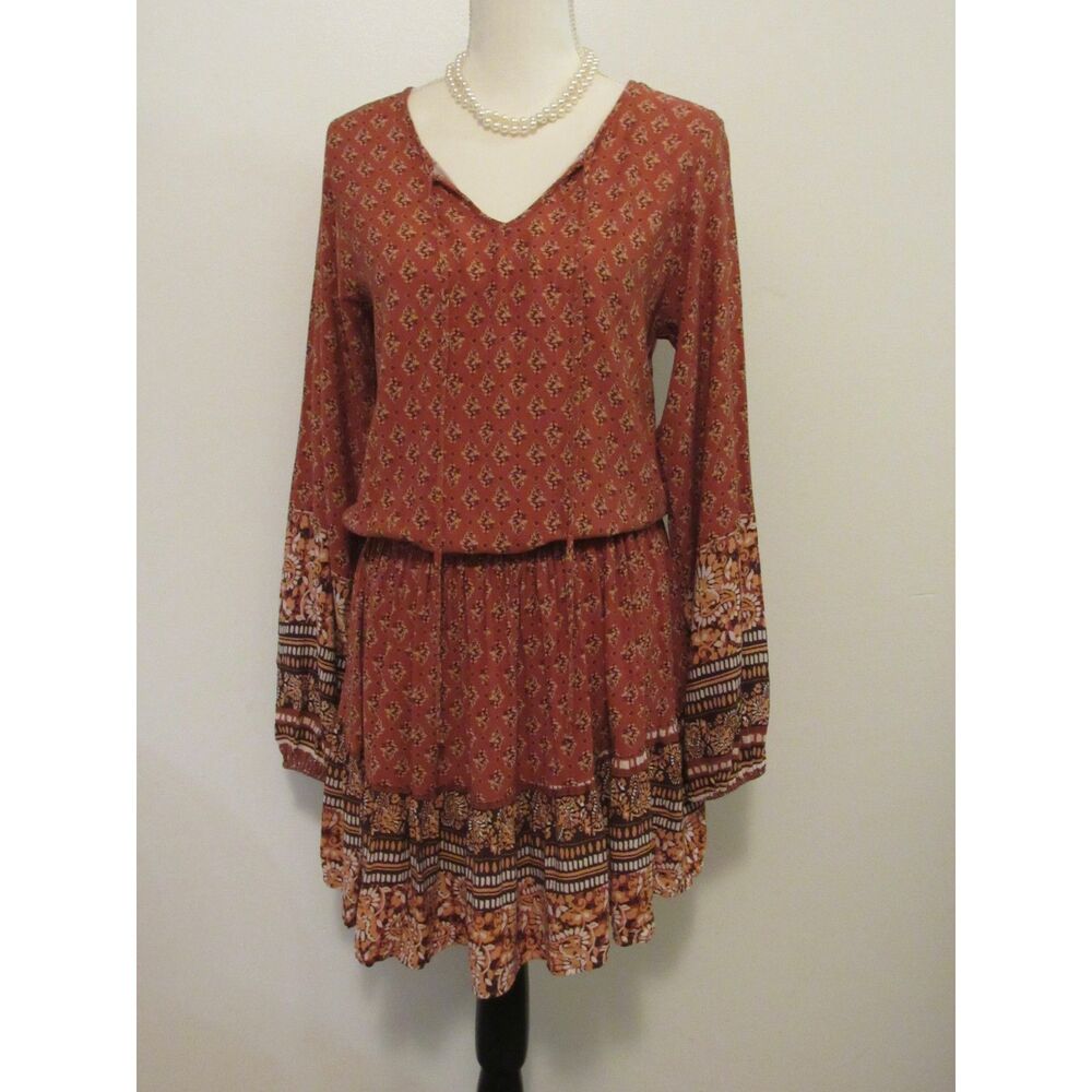 Wild Moss Western Boho Tiered Peasant Dress